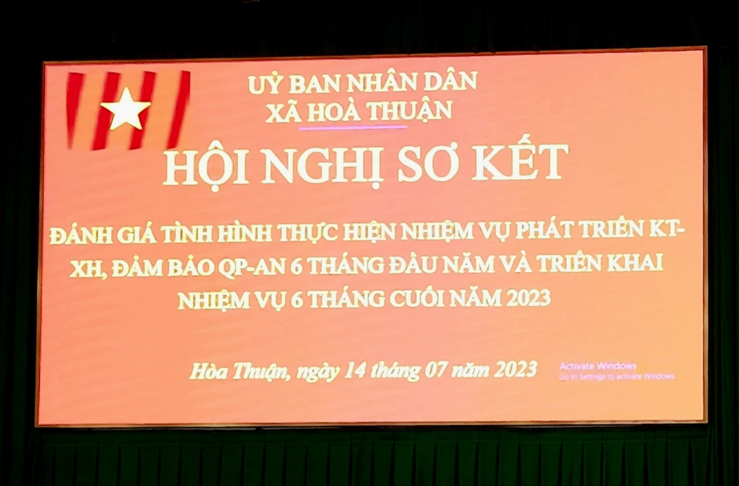 Hội nghị sơ kết UBND xã Hòa Thuận 6 tháng đầu năm 2023